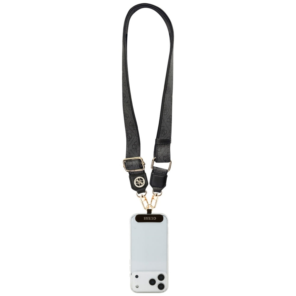 Guess Universal lanyard Guess CBDY 4G Tether Patch Strass Metal Logo black