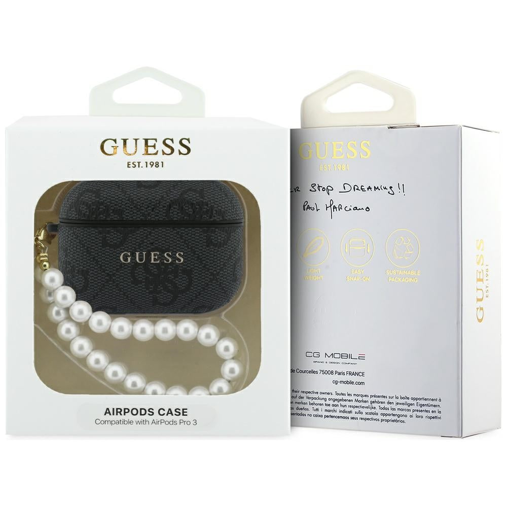 Guess 4G Pearl Strap Case for AirPods Pro 3 black