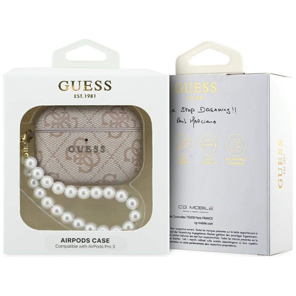Guess 4G Pearl Strap Case for AirPods Pro 3 Pink