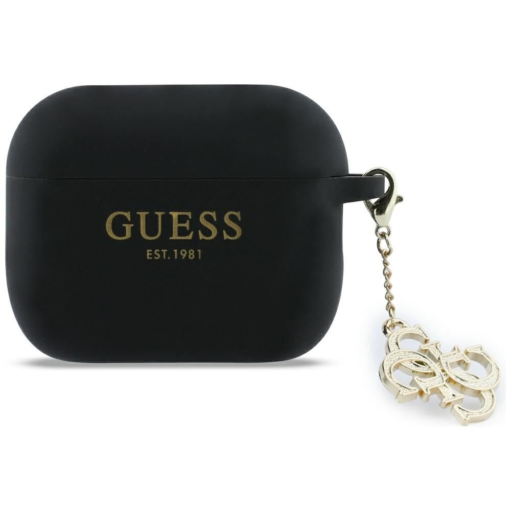 Guess Silicone 4G Charm for AirPods Pro 3 black