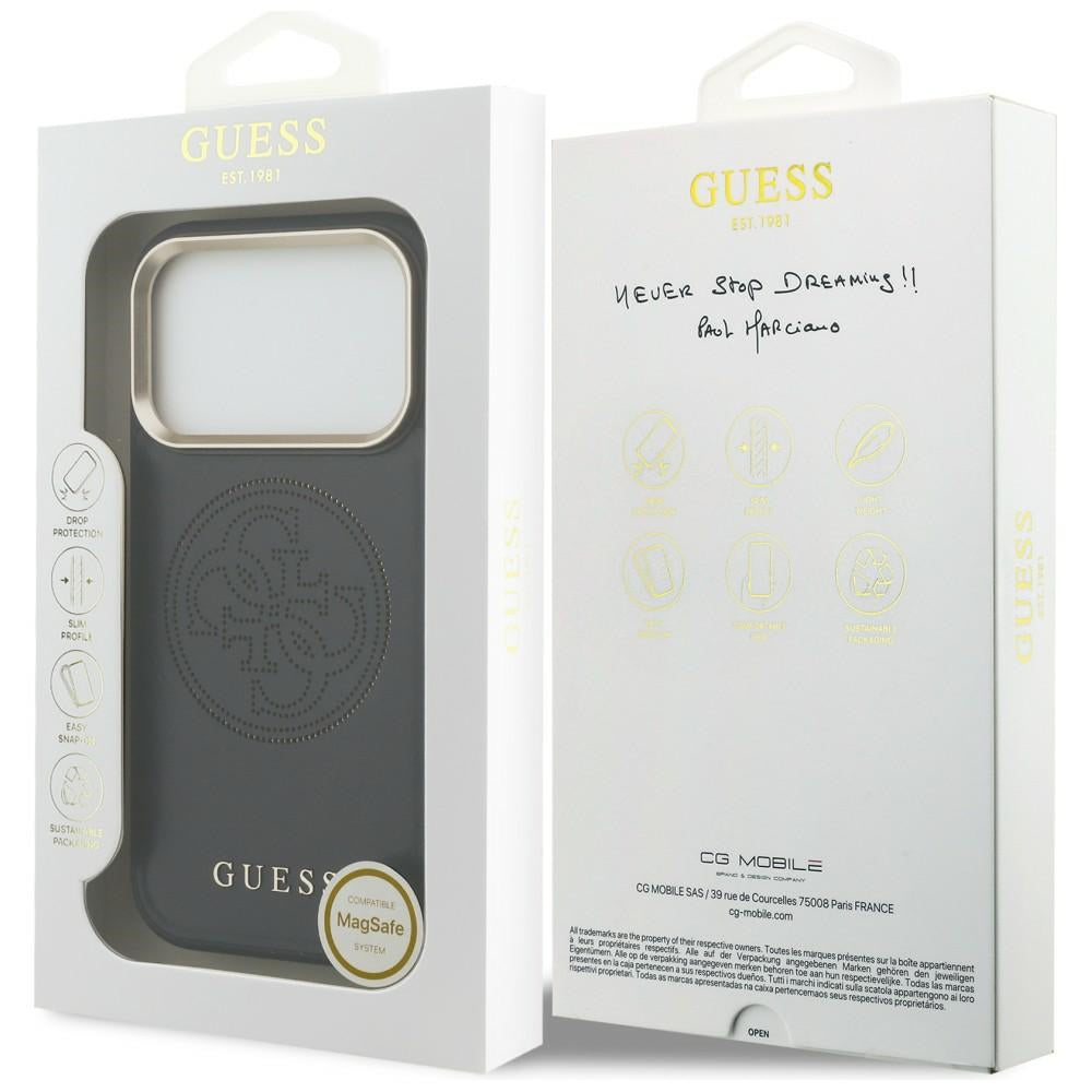 Guess GUHMP17X5PG4SRGK Perforated 4G MagSafe for iPhone 17 Pro Max Black