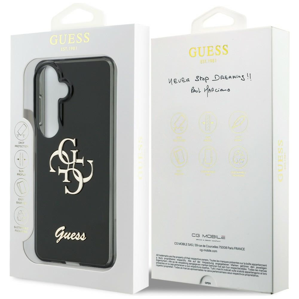 Guess GUHCS26S5HC4MLSK IML Big Metal 4G Script for Samsung Galaxy S26 black