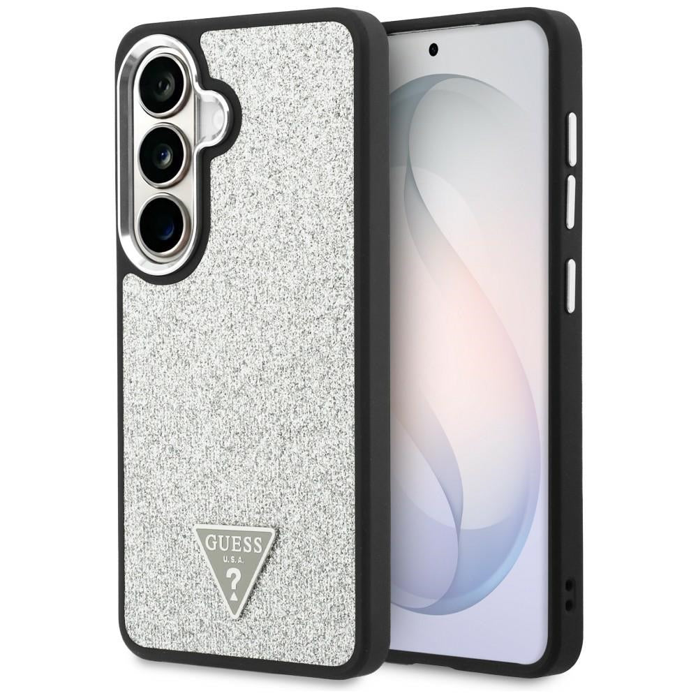 Guess GUHMS26SPFGTSCMS Fixed Glitter Triangle MagSafe for Samsung Galaxy S26 silver