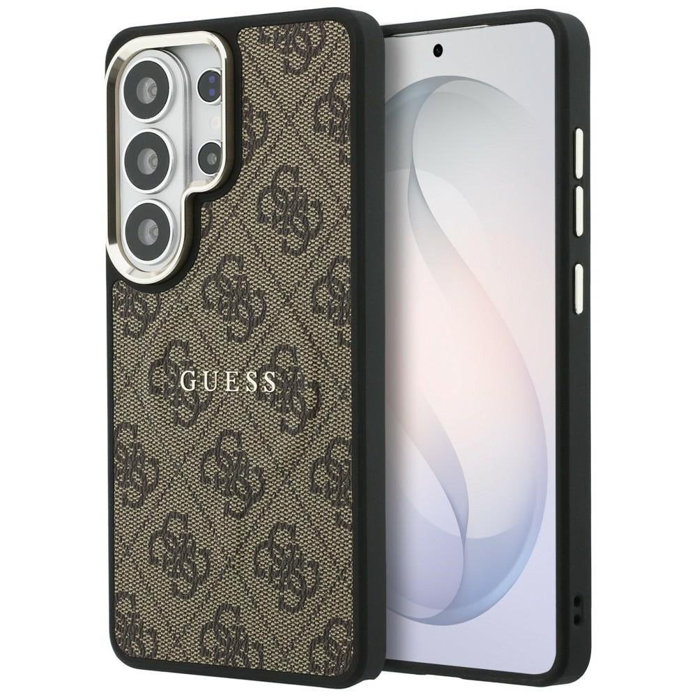Guess GUHMS26LP4MSEGCW 4G Embossed Ring MagSafe for Samsung Galaxy S26 Ultra Brown