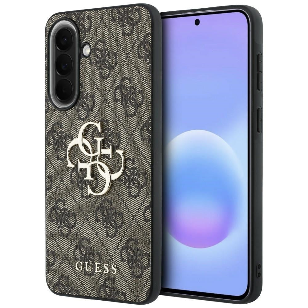 Guess GUHCSA574GMGBR Leather 4G Metal Logo for Samsung Galaxy A57 5G brown