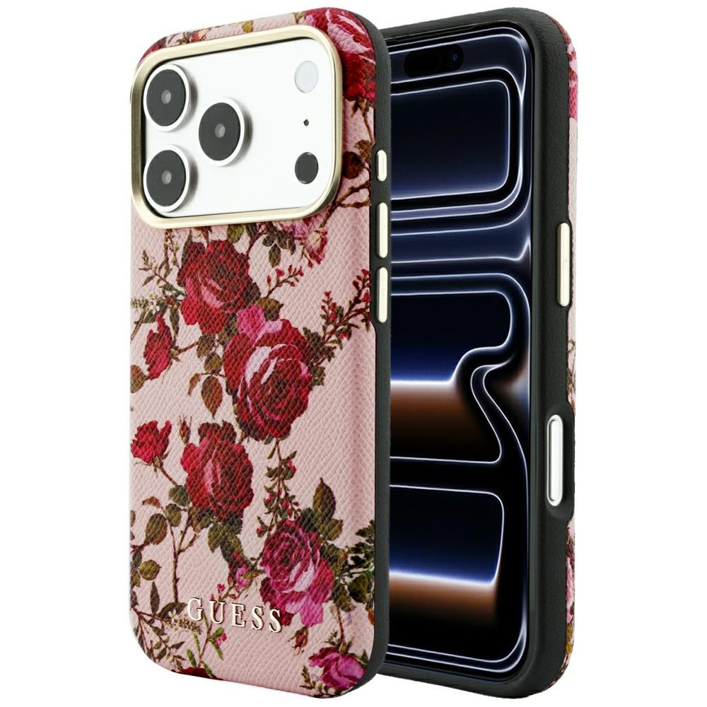 Guess GUHMP18L6PWGTBEP Blossom Roses Print MagSafe for iPhone 18 Pro / 17 Pro Pink