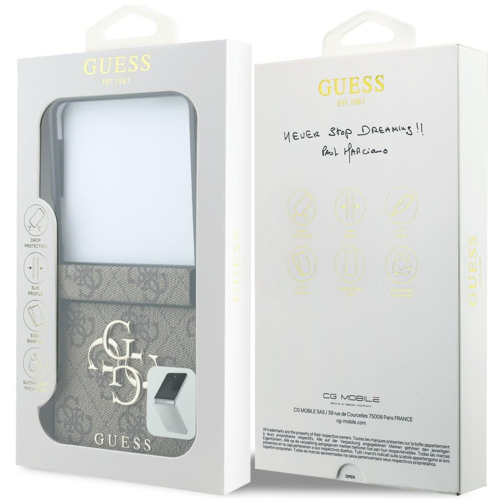 Guess Big 4G Logo Case for Samsung Galaxy Z Flip 8 Brown