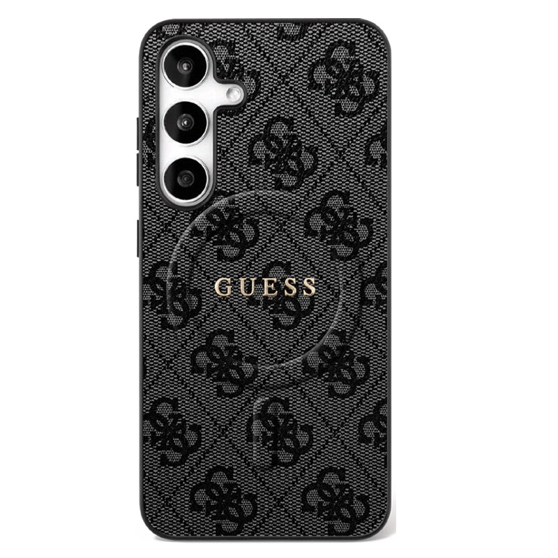 Guess GUHMS25FEG4GFRK S25 FE Black hardcase 4G Ring Classic Logo MagSafe