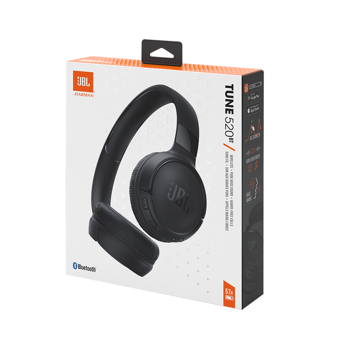 JBL TUNE 520BT PUREBASS ON-EAR Wireless Headphone Black