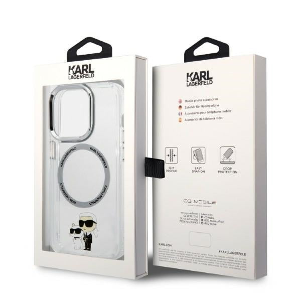 Karl Lagerfeld iPhone 14 Pro hardcase transparent Iconic Karl&Choupette Magsafe
