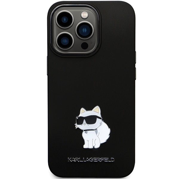 Karl Lagerfeld KLHCP13LSMHCNPK iPhone 13 Pro black hardcase Silicone C Metal Pin