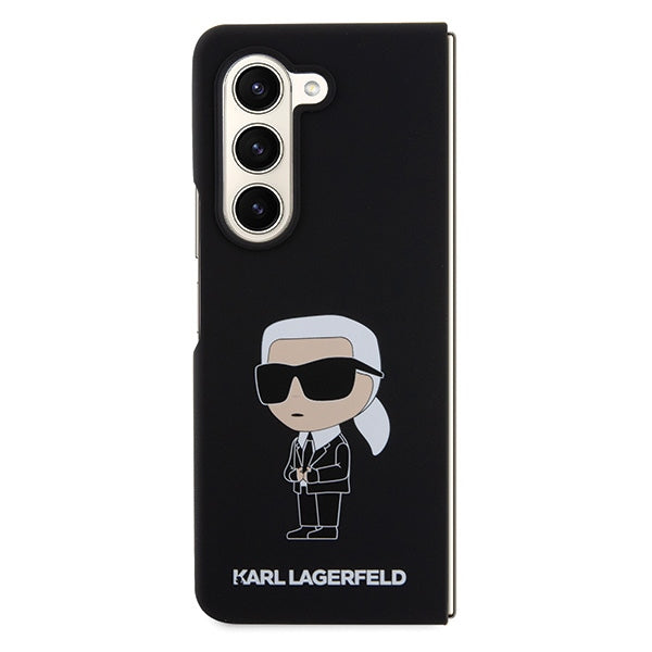 Karl Lagerfeld KLHCZFD5SNIKBCK Galaxy Z Fold5 hardcase black Silicone Ikonik