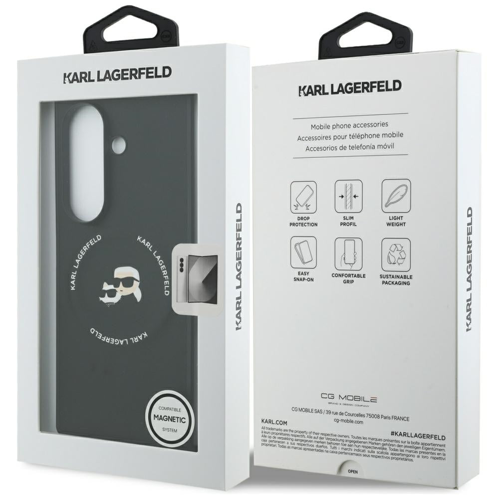 Karl Lagerfeld KLHMZFD7PSMLRKCK Karl&Choupette Logo MagSafe for Samsung Galaxy Z Fold7 black