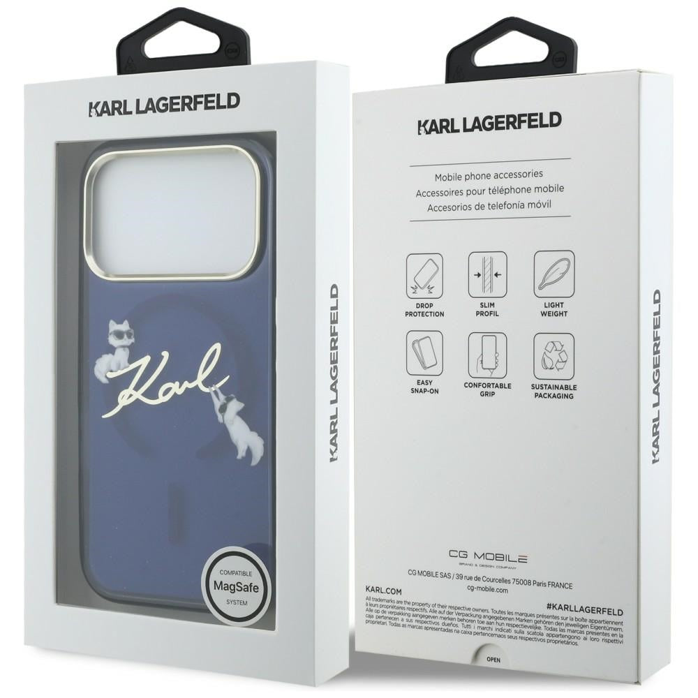 Karl Lagerfeld IML Choupettes Karl Script Logo MagSafe for iPhone 17 Pro KLHMP17L5HKSCAB