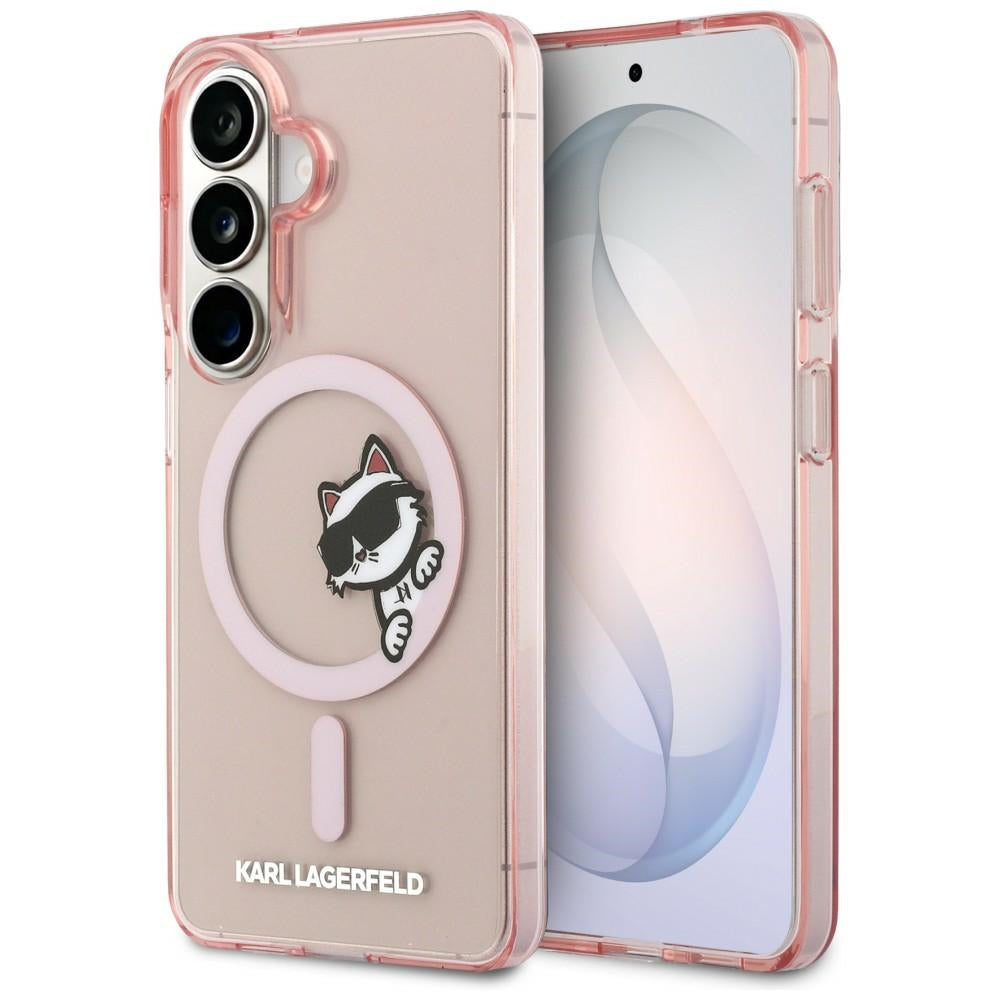 Karl Lagerfeld KLHMS26S6HCPSCP IML Peekaboo Choupette MagSafe for Samsung Galaxy S26 Pink