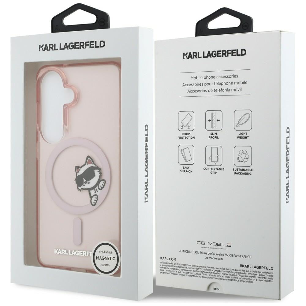 Karl Lagerfeld KLHMS26S6HCPSCP IML Peekaboo Choupette MagSafe for Samsung Galaxy S26 Pink
