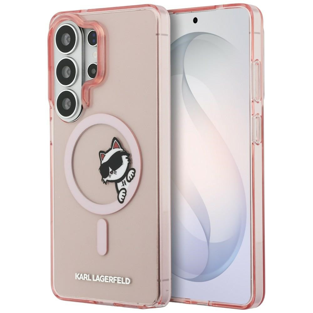 Karl Lagerfeld KLHMS26L6HCPSCP IML Peekaboo Choupette MagSafe for Samsung Galaxy S26 Ultra Pink