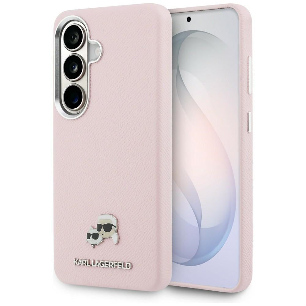 Karl Lagerfeld KLHMS26M6PFKCLP Saffiano KC Metal Logo MagSafe for Samsung Galaxy S26+ Pink