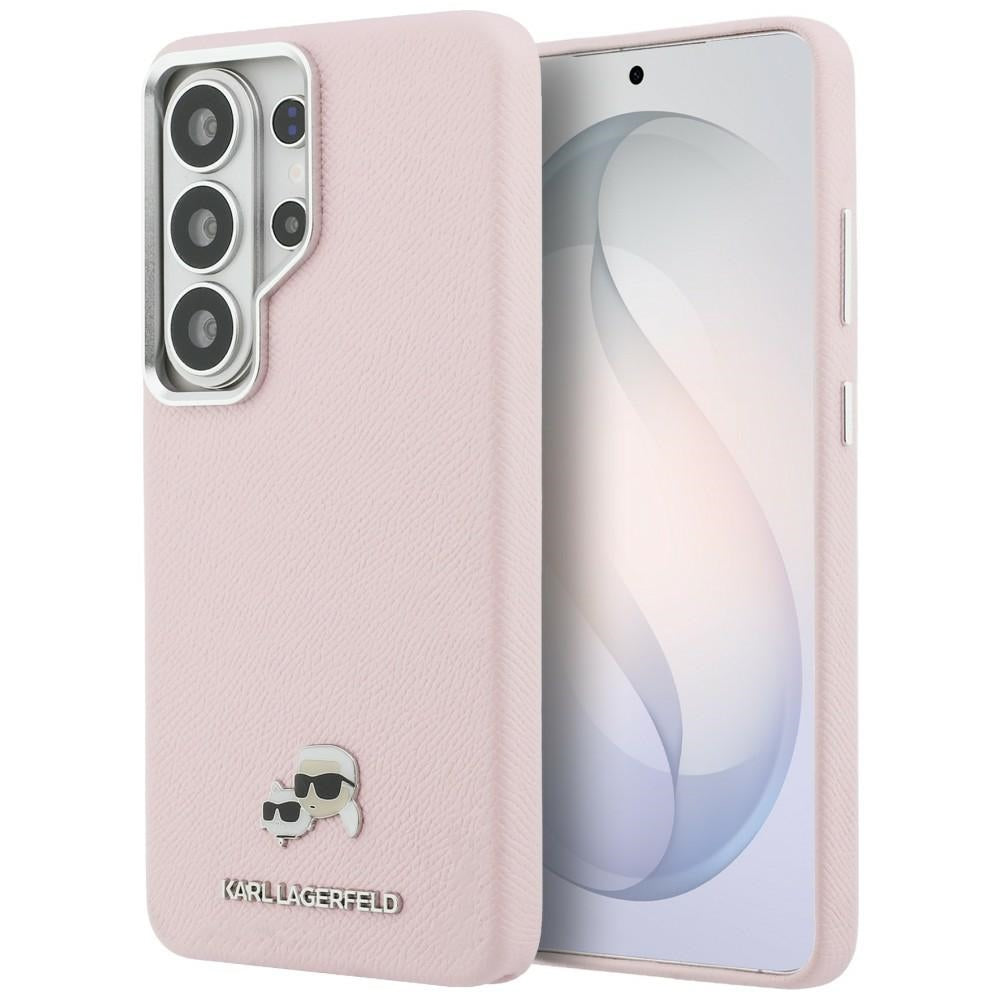 Karl Lagerfeld KLHMS26L6PFKCLP Saffiano KC Metal Logo MagSafe for Samsung Galaxy S26 Ultra Pink