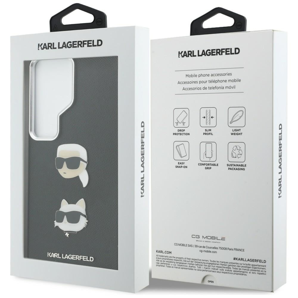 Karl Lagerfeld KLHCS26LPSFDHPOK Saffiano Double Heads Metal for Samsung Galaxy S26 Ultra black