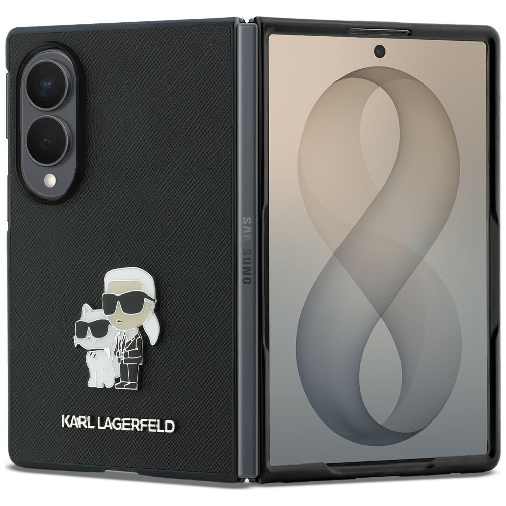 Karl Lagerfeld Saffiano Karl&Choupette Pin case for Samsung Galaxy Z Fold8 black