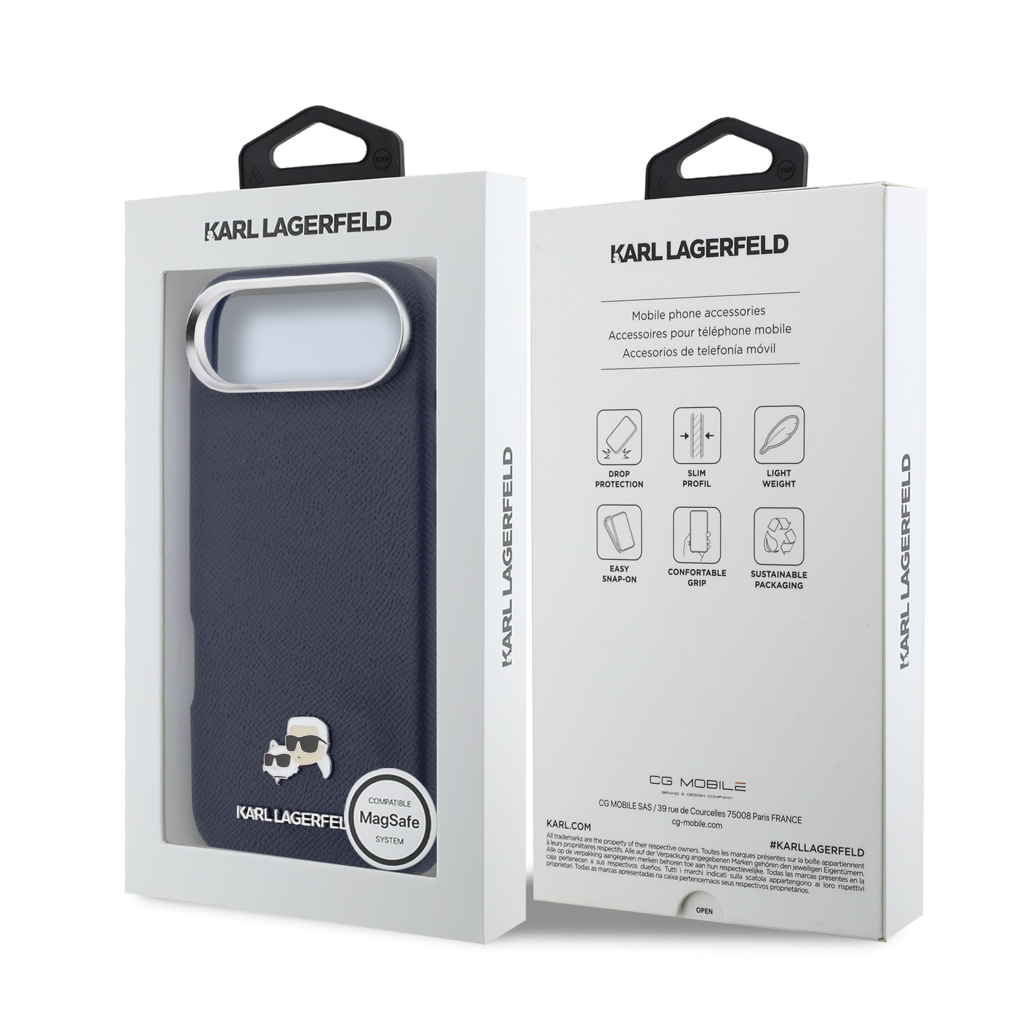 KARL KLHMP17M6PFKCLB HardCase PU FW W/ K&C HEAD PINS Blue iPhone 17 Air