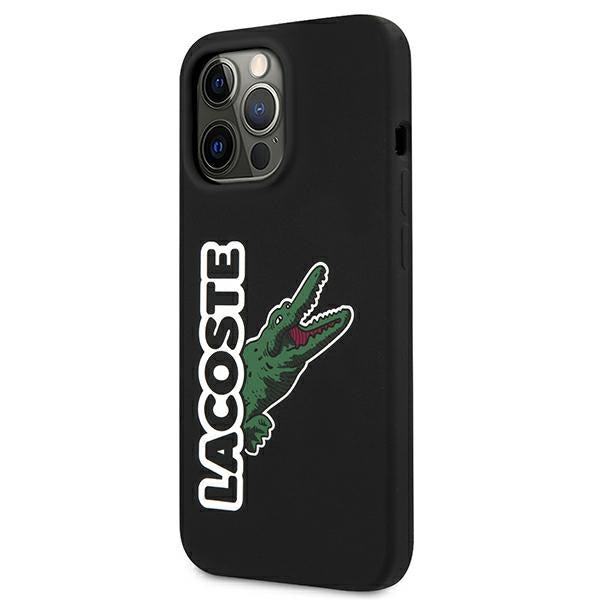 Case for Lacoste LCHC13LSHK iPhone 13 Pro / 13 black hardcase Silicone Head Crocodile