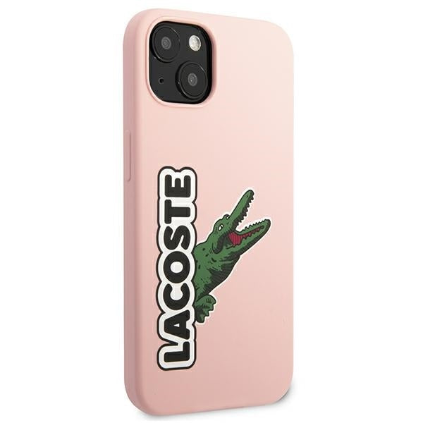 Lacoste LCHC13MSHI iPhone 13 / 14 / 15 pink hardcase Silicone Head Crocodile