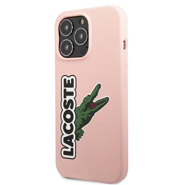 Lacoste LCHC13LSHI iPhone 13 Pro pink hardcase Silicone Head Crocodile