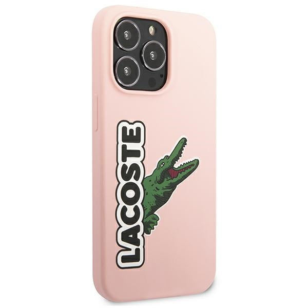 Case for Lacoste LCHC13XSHI iPhone 13 Pro Max / pink hardcase Silicone Head Crocodile