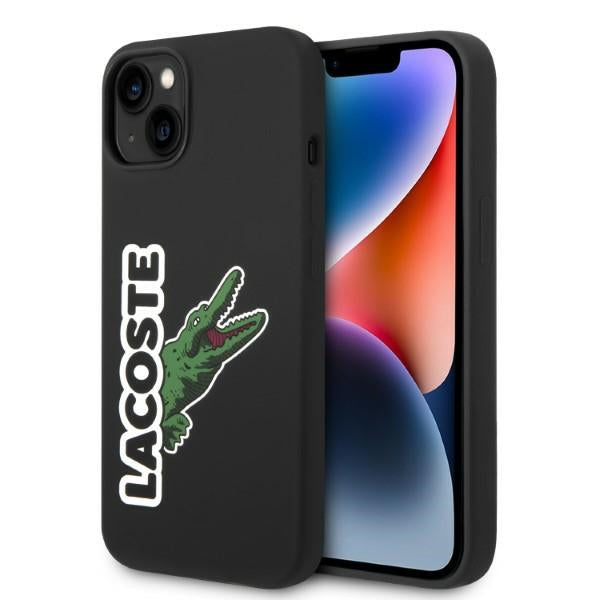 Lacoste LCHCP14MSHK iPhone 14 Plus black hardcase Silicone Head Crocodile