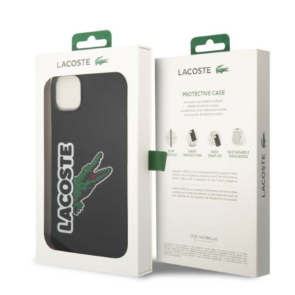 Lacoste LCHCP14MSHK iPhone 14 Plus black hardcase Silicone Head Crocodile