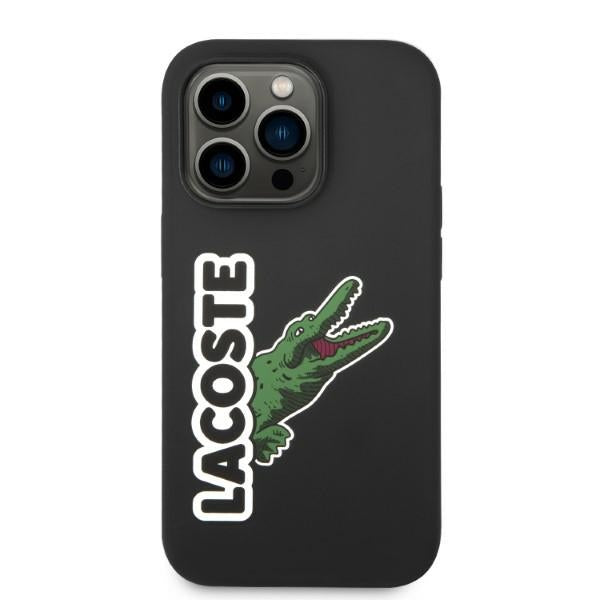 Lacoste LCHCP14XSHK iPhone 14 Pro Max black hardcase Silicone Head Crocodile