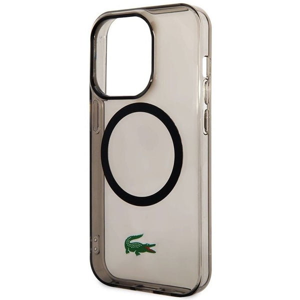 Lacoste LCHMP14LULOK iPhone 14 Pro black hardcase Transparent MagSafe