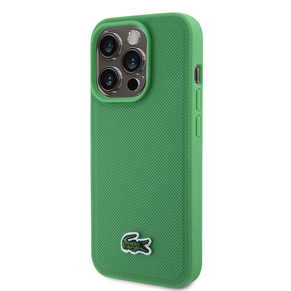 Lacoste LCHMP15LPVCN iPhone 15 Pro green hardcase Iconic Petit Pique MagSafe