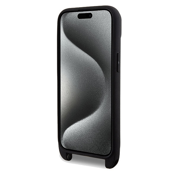 Lacoste LCHCP15SSPVCK iPhone 15 / 14/ 13 Black hardcase Iconic Petit Pique Crossbody