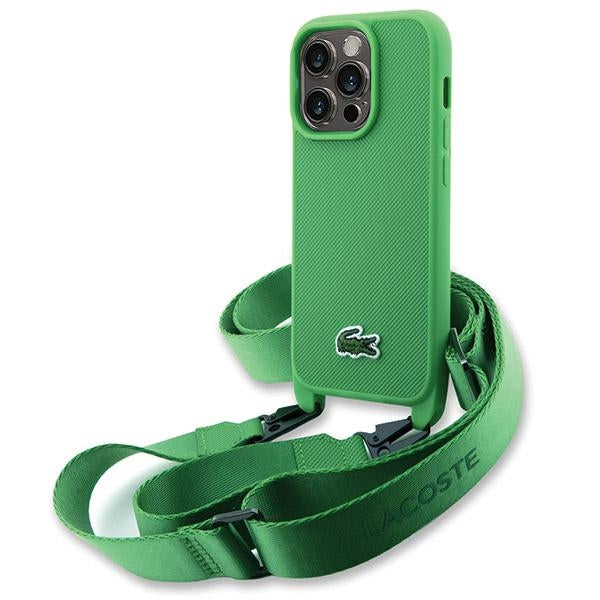 Lacoste iPhone 15 Pro Max Green hardcase Iconic Petit Pique Crossbody