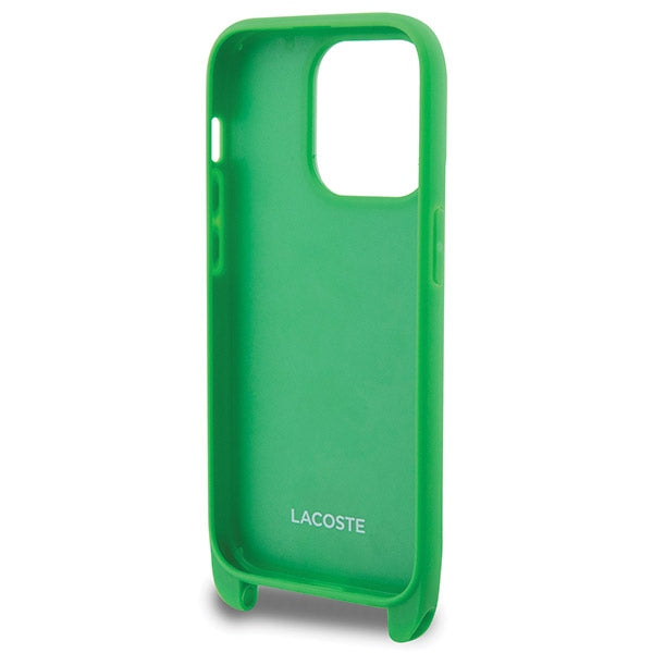Lacoste iPhone 15 Pro Max Green hardcase Iconic Petit Pique Crossbody