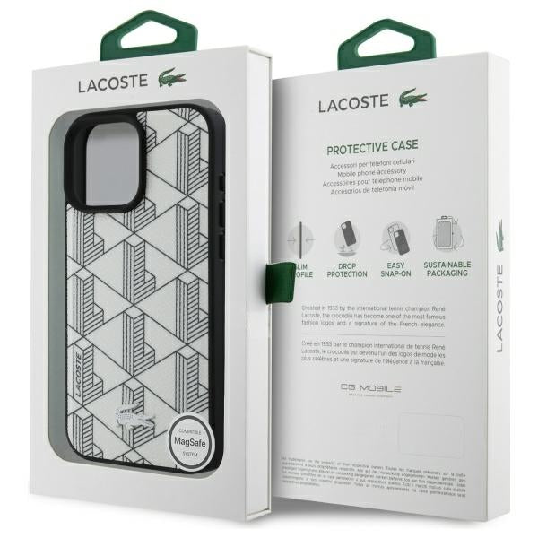 Lacoste LCHMP16XPBSH iPhone 16 Pro Max hardcase Mono Farine MagSafe