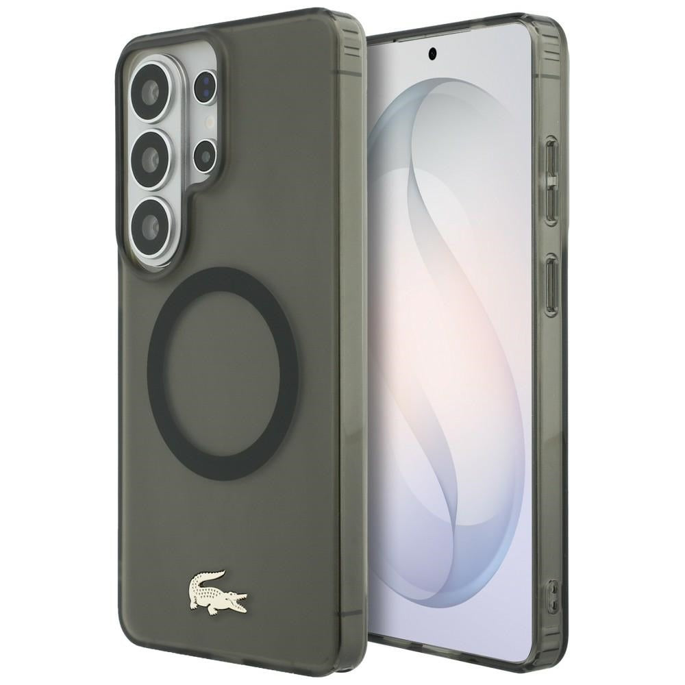 Case Lacoste Shockproof Frosted Gold Logo MagSafe for Samsung Galaxy S26 Ultra black