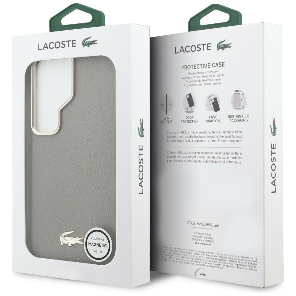 Lacoste Champs Elysees Gold Logo MagSafe for Samsung Galaxy S26 Ultra Taupe
