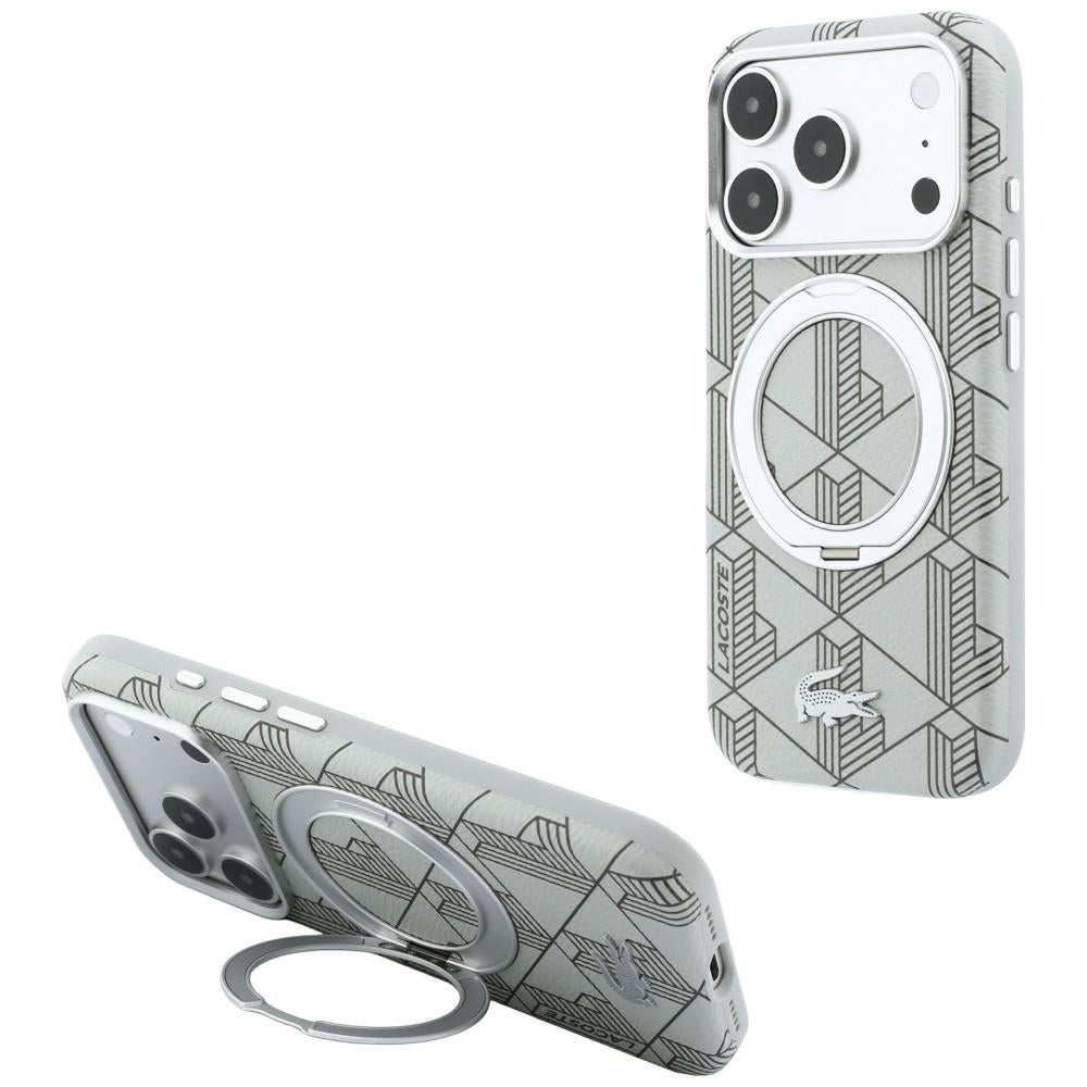 Lacoste LCHMP18X6PSWRBEMG Blend with Ring Stand MagSafe for iPhone 18 Pro Max / 17 Pro Max grey