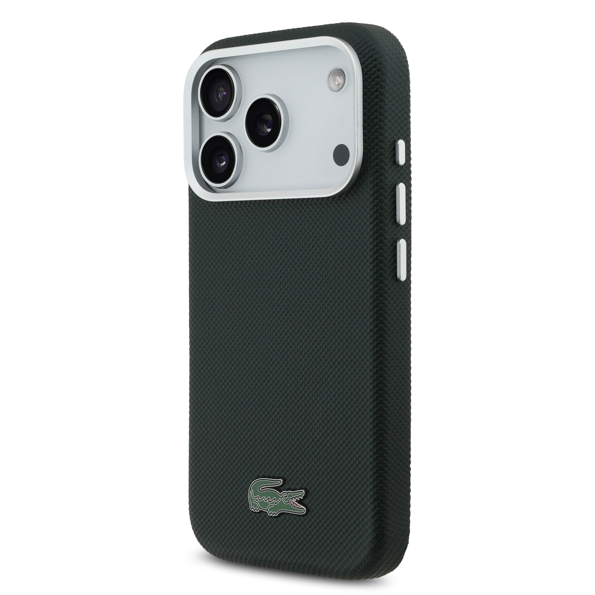 Lacoste LCFCMP17LPLAE iPhone 17 Pro Sinople Hardcase Full Wrap Petit Pique PVC MagSafe