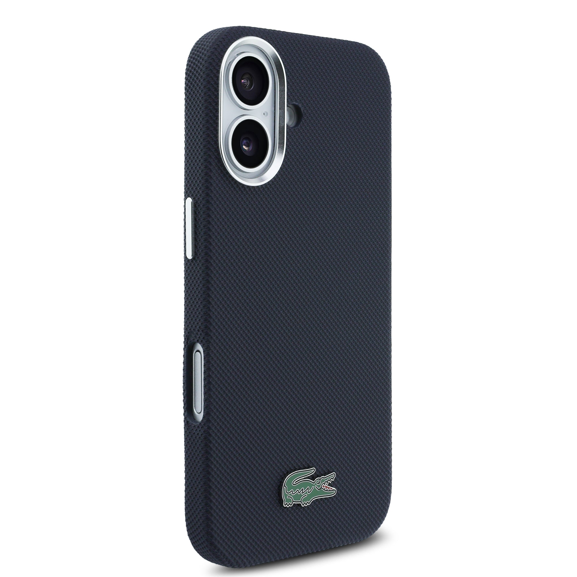 Lacoste LCFCMP17SPLAV iPhone 17 Navy hardcase Full Wrap Petit Pique PVC MagSafe
