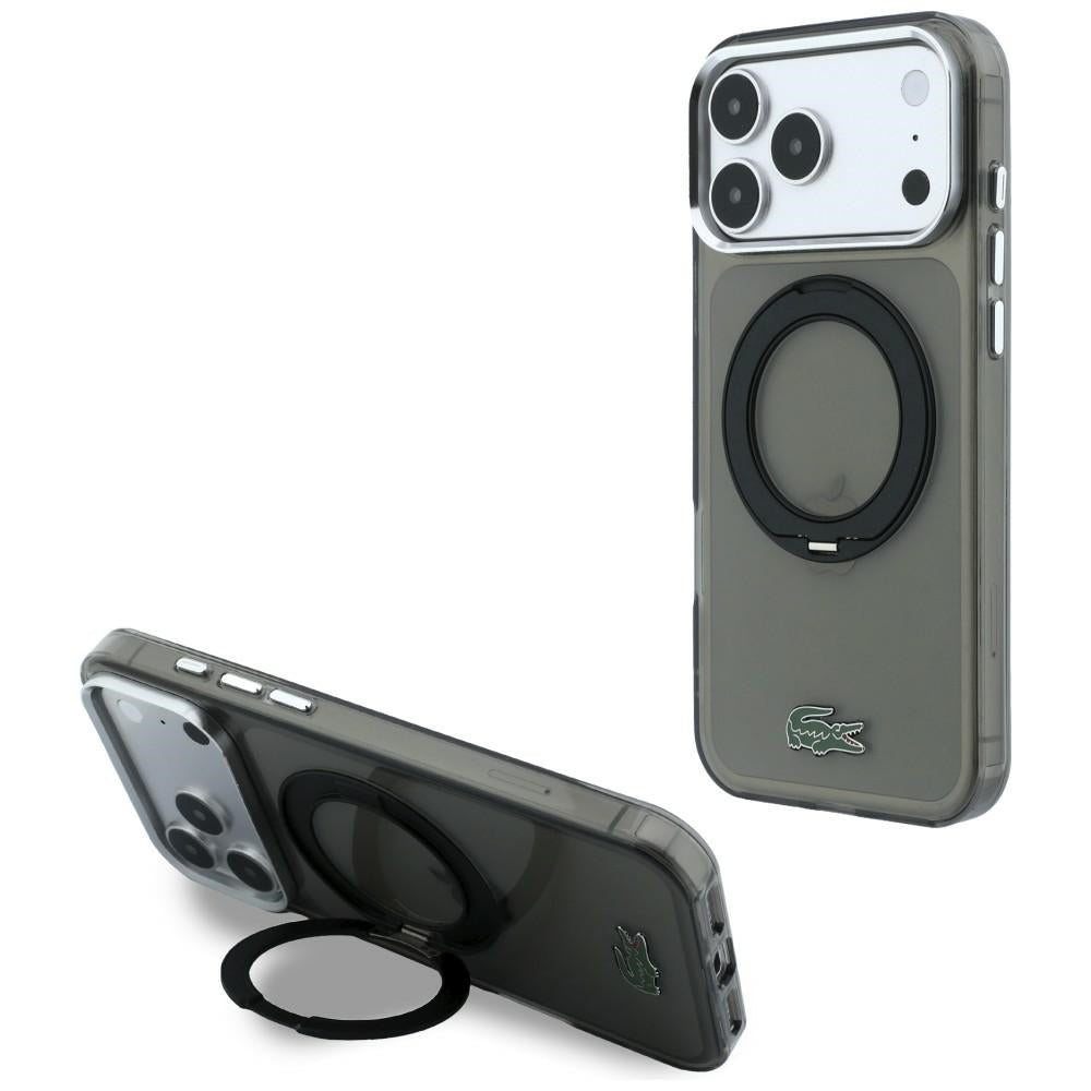 Lacoste IML Glossy Finish with Ring Stand MagSafe for iPhone 18 Pro Max / 17 Pro Max black