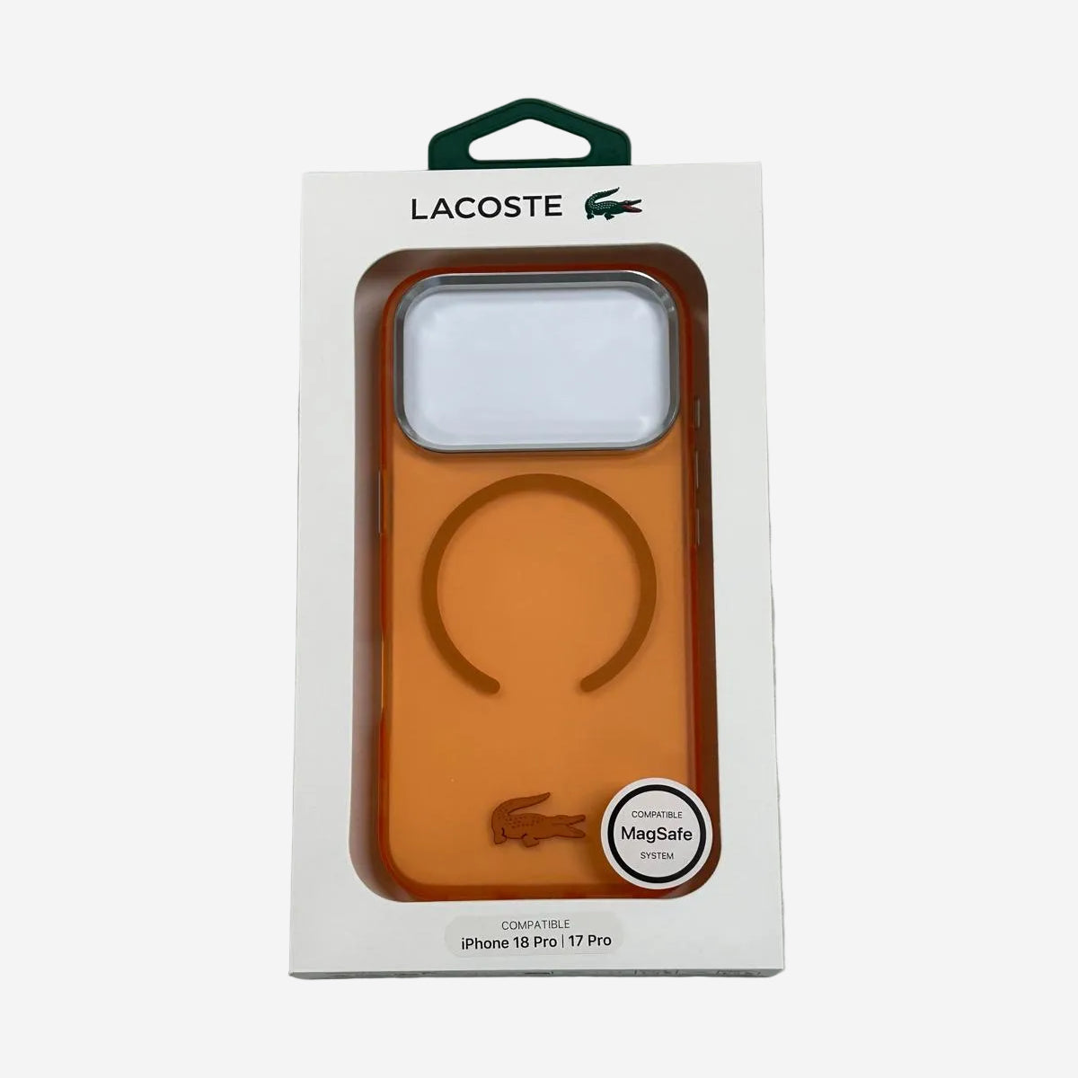 Lacoste LCHMP18L6UFRTO IML Frosted MagSafe Case for iPhone 18 Pro / 17 Pro Orange