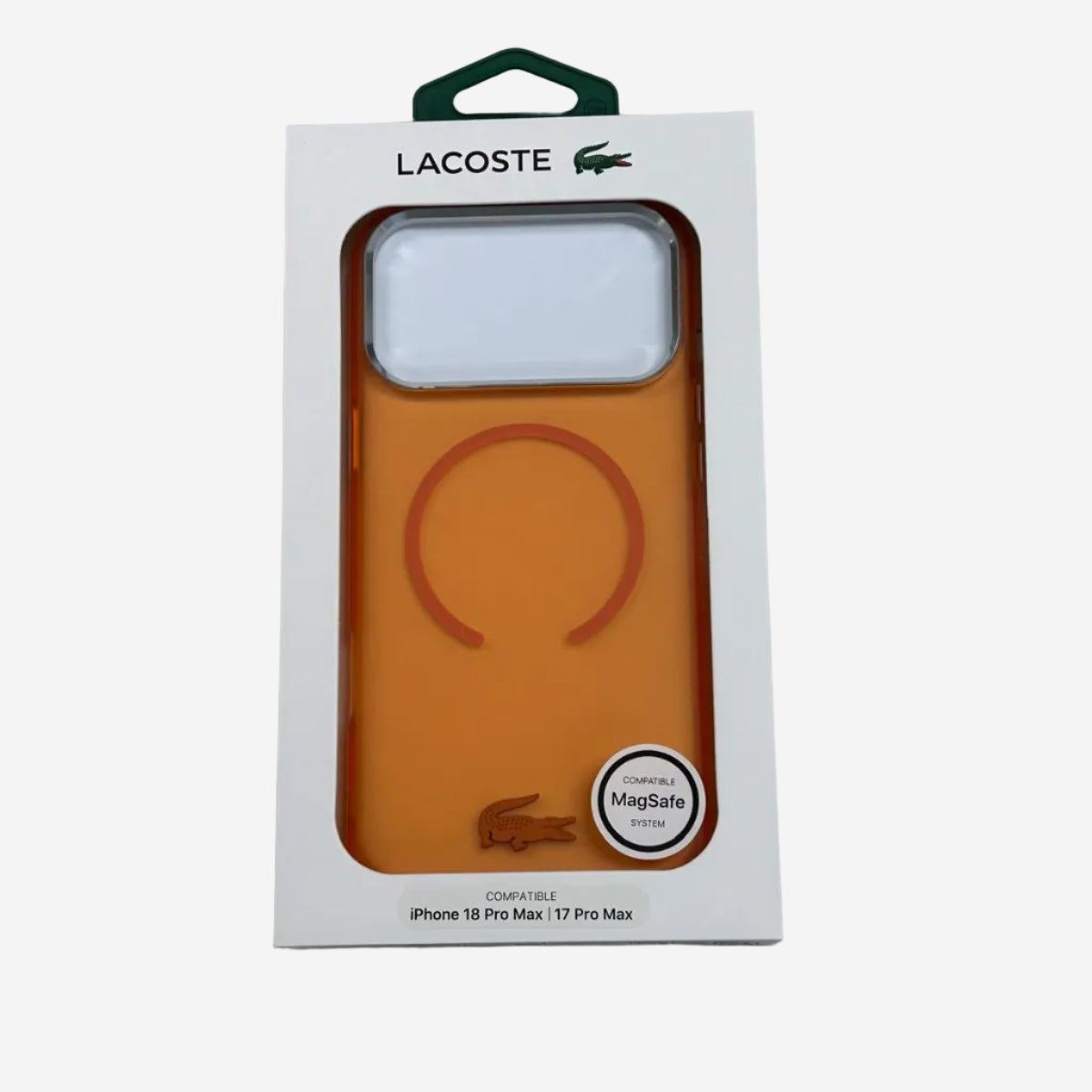 Lacoste LCHMP18X6UFRTO IML Frosted MagSafe Case for iPhone 18 Pro Max / 17 Pro Max Orange