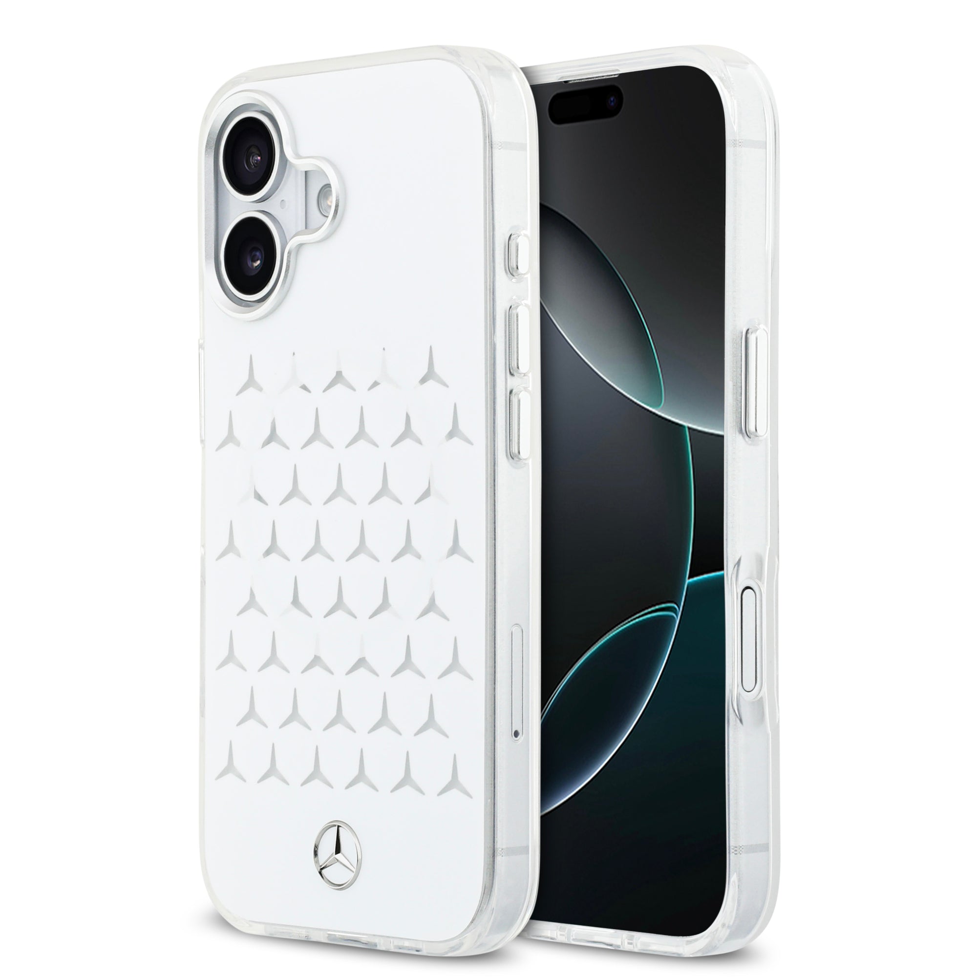 Mercedes MEHMP17S25HTPSTH HardCase MagSafe PC/TPU FROSTED W/ New Star Pattern White iPhone 17