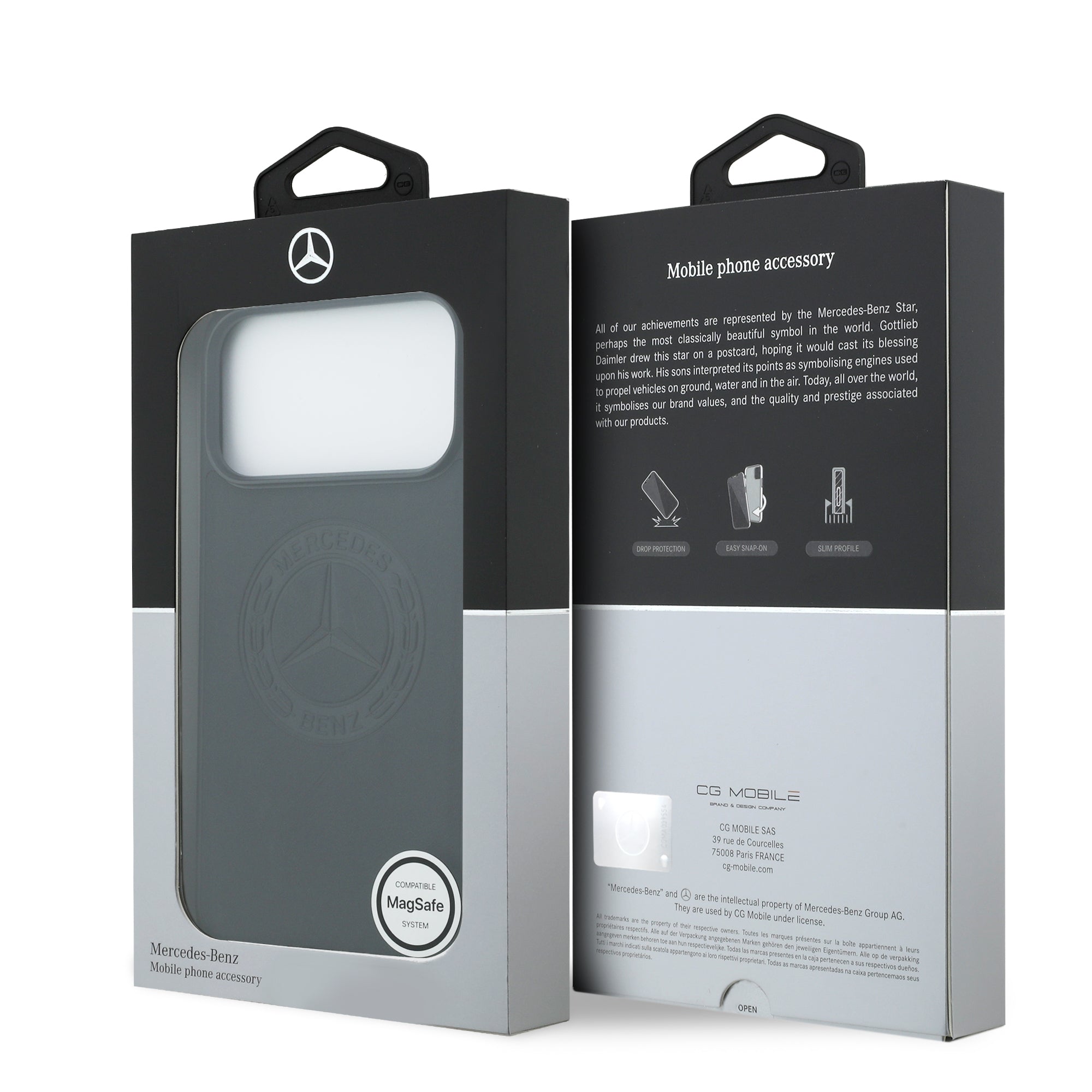 Mercedes MEHMP17X25RICVLV Hardcase MagSafe LEATHER VINTAGE Logo Blue IPHONE 17 Pro Max