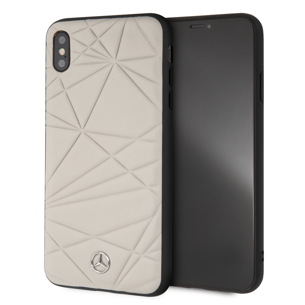 Mercedes-Benz MEPERHCI65QGLGR Leather Case for iPhone Xs Max